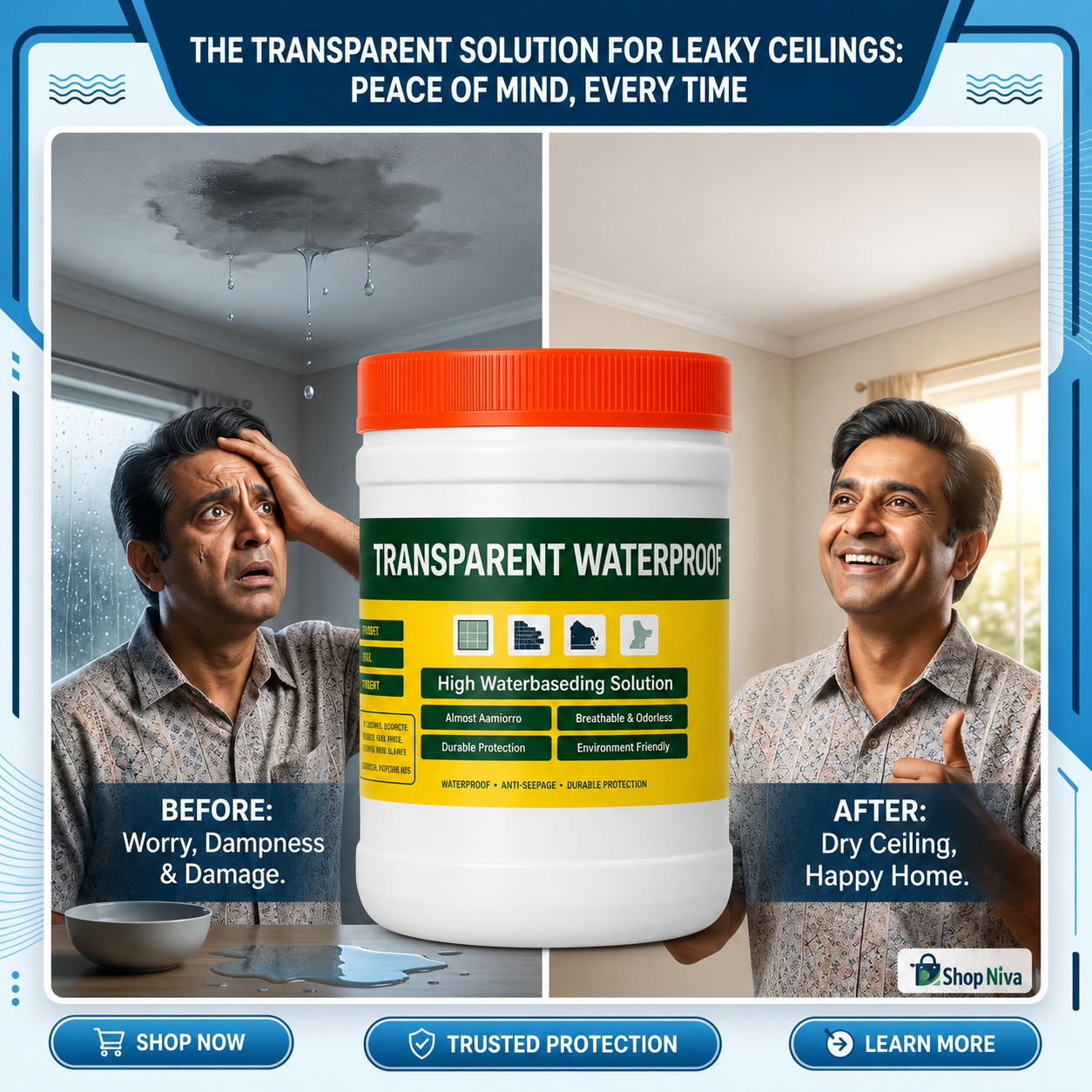 Transparent Waterproof Sealant (Pack Of 2)