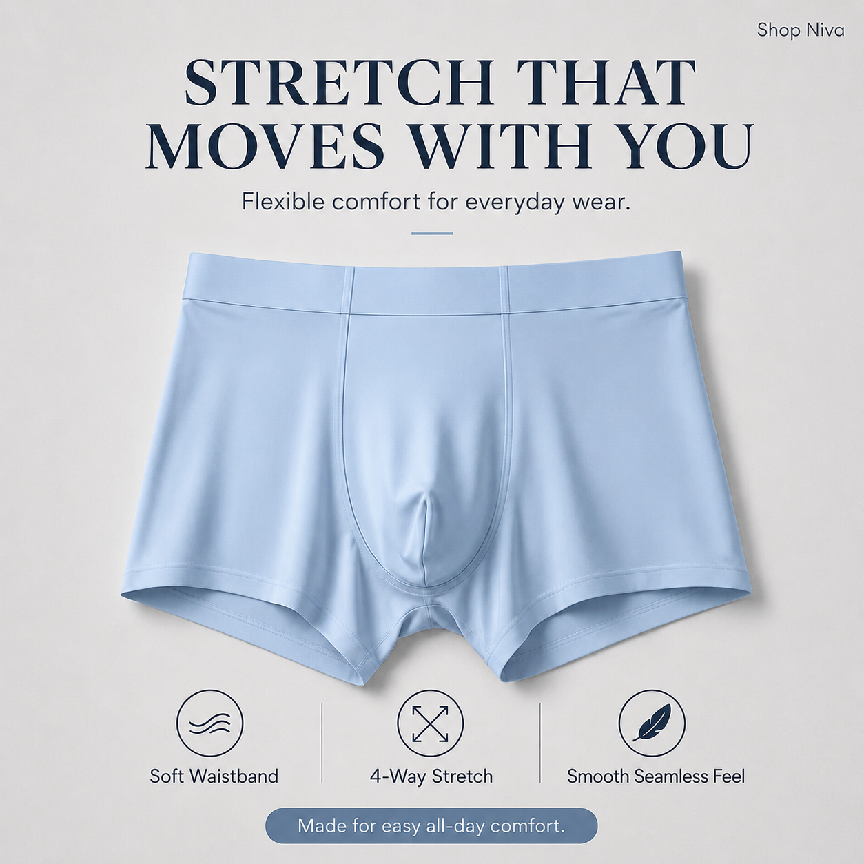 Men's Ultra Soft Ice Silk Lycra Material Comfortable Underwear | Light-Weight | Breathable | Anti-Bacterial