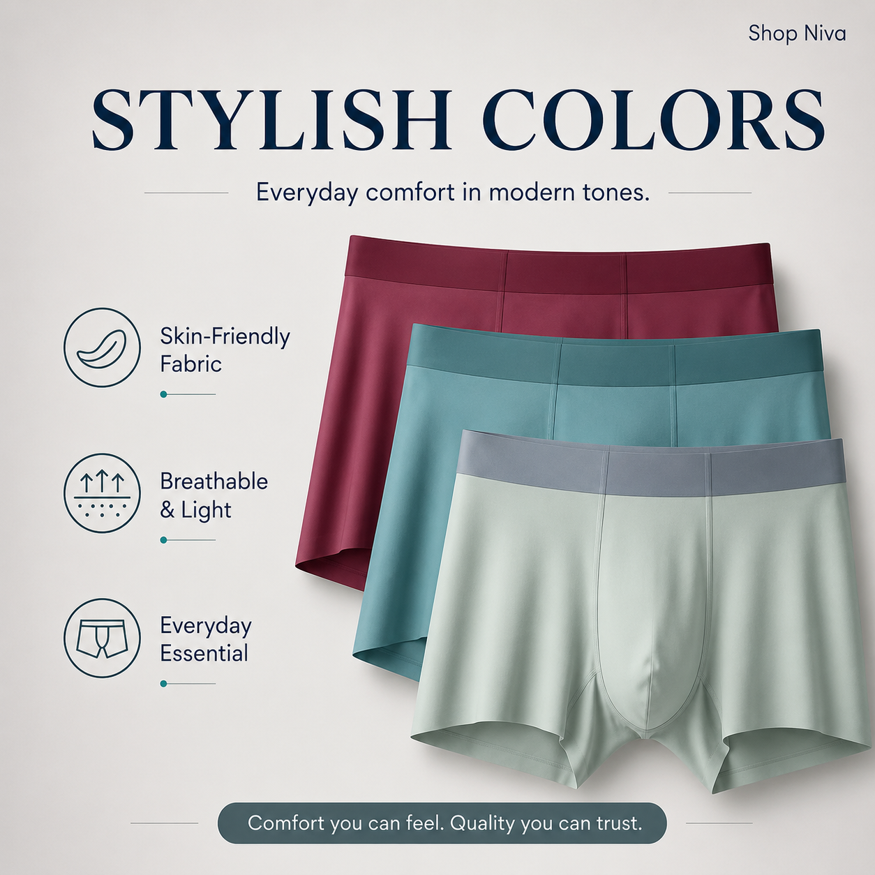 Men's Ultra Soft Ice Silk Lycra Material Comfortable Underwear | Light-Weight | Breathable | Anti-Bacterial